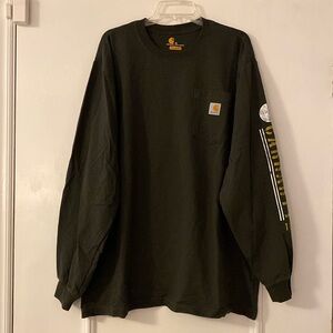 Carhartt Men’s XL long sleeve T-shirt, dark army green, NWOT.